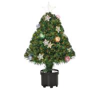 Homcom Artificial Christmas Tree Green with Lights