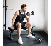 HOMCOM 2x12.5KG Rubber Hex Dumbbell Portable Hand Weights for Home Gym