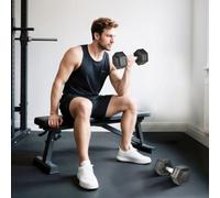 Homcom 2X12.5Kg Rubber Hex Dumbbell Portable Hand Weights For Home Gym In Black Black