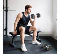HOMCOM 2x12.5KG Rubber Hex Dumbbell Portable Hand Weights Dumbbell for Home Gym Workout Fitness