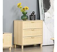 Homcom 3 Drawer Cabinet Wooden Freestanding Organiser