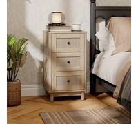 Homcom 3 Drawer Chest Of Drawers, Storage Unit For Living Room, Oak