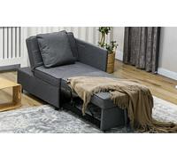 HOMCOM 3-In-1 Chair Bed: Convertible Single Sofa Bed with Thick Padded Seat