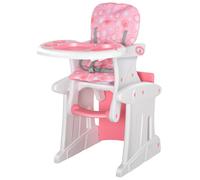 HOMCOM 3-in-1 Convertible Baby High Chair with Removable Tray