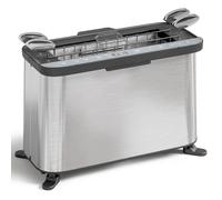 HOMCOM 3-in-1 Electric Mini Oven, Long Slot Toaster and Tabletop Grill, with LED Display, 60 Min Timer, Stainless Steel, 1700W