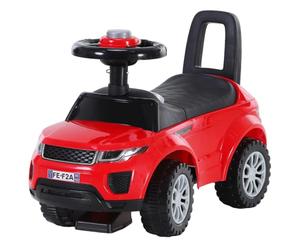 HOMCOM 3-in-1 Ride On Car Foot To Floor Slider Horn Steering Wheel Red