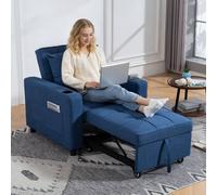 Homcom 3-In-1 Sofa Bed, Convertible Sleeper Chair With Adjustable Backrest