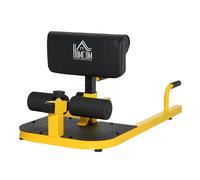 HOMCOM 3 In 1 Squat/Sit Up/Push Up Machine, Yellow