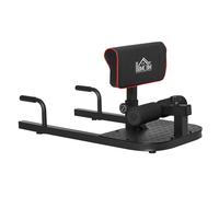 Homcom 3 In 1 Squat Machine Sit Up Push Up Gym Work Out Leg Exercise In Black Black