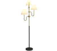 Homcom 3-Light Floor Lamp, 165 Cm Tall Standing Lamp With Foot Switch In Gold Gold