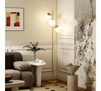 HOMCOM 3-Light Tree Floor Lamps 3000K/4000K/6000K Colour Temperature Gold