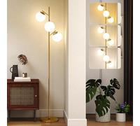HOMCOM 3-Light Tree Floor Lamps 3000K/4000K/6000K Colour Temperature Gold