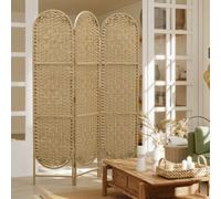 HOMCOM 3 Panel Folding Room Divider Screen 120 x 170cm Natural Wood Finish