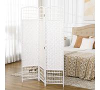 HOMCOM 3 Panel Folding Room Divider, Privacy Screen, Freestanding Paravent Partition Separator for Living Room, Bedroom and Office, 120 x 170cm, White