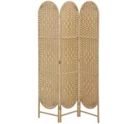 HOMCOM 3 Panel Folding Room Divider Screen 120 x 170cm Natural Wood Finish