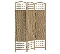 HOMCOM 3 Panel Folding Room Divider Privacy Screen 120 x 170cm Natural Wood