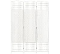 HOMCOM 3 Panel Folding Room Divider, Privacy Screen, Paravent Partition Separator for Living Room, Bedroom, White