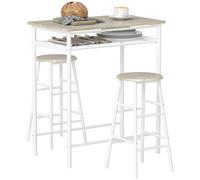 Homcom 3-Piece Dining Set With 2 Matching Chairs And 1 Table Multi