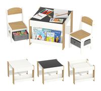 HOMCOM 3-Piece Kids Table and Chair Set for Nursery - Playroom - Classroom | TJ Hughes