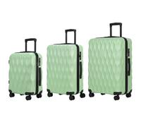 HOMCOM 3-Piece Suitcase Set, Hard Shell Carry On & Checked Luggage Set with TSA Lock, 20/24/28 Inch, Green