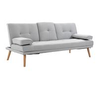 HOMCOM 3 Seater Sofa Bed Scandi Style Recliner Adjustable Back Middle Table | TJ Hughes