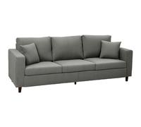HOMCOM 3 Seater Sofa with Wide Seat, Corduroy Fabric Couch with Deep Seat, Spring Cushion, Light Grey