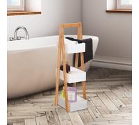 HOMCOM Bathroom Rack A shape 3-Tier Storage Unit Shelving Organizer