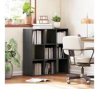 HOMCOM 9 Cube Storage Unit Cabinet Bookcase Display Shelves, Black - Black