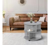 Coffee Table - 2-Tier - 60Wx39.5H cm-Cement Colour - TJ Hughes