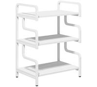 HOMCOM 3-Tier Printer Stand with Storage Shelves, Printer Table, 55 x 40 x 77cm Printer Shelf for Home Office, Study, White