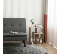 Homcom 3-Tier Side End Table Open Shelves Storage Coffee Book Magazine Desk Living Room In Light Brown Light Brown One Size