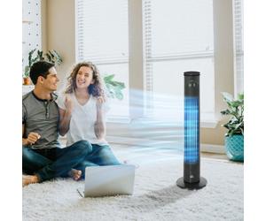 Homcom 30 Inch Led Tower Fan 70 Degree Oscillation 3 Speed 3 Mode Remote Controller