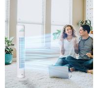 HOMCOM 30" LED Tower Fan with 70 Oscillation Remote Controller White