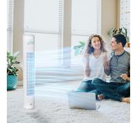 HOMCOM 30" LED Tower Fan with 70 Oscillation Remote Controller White