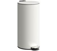 HOMCOM Kitchen Bin, 30 Litre Pedal Rubbish Bin with Removable Bucket, Cream, Cream