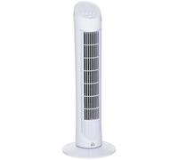 HOMCOM Tower Fan for Bedroom Cooling, 30 Inch Electric 70° Oscillating Fan with 3 Speed Settings, Standing Floor Fan for Home Office Indoor, White White