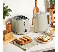 Homcom 3000W 1.7L 2 Slice Toaster And Kettle With Keep Warm Memory Function