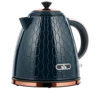 Homcom 3000W Electric Kettle, Fast Boil, 1.7L, Auto Shut-Off, Dark Blue Blue