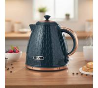 HOMCOM Electric Kettle, 1.7L, Fast Boil, 3kW Cordless Water Kettle with Removable Washable Anti-scale Filter, Auto Shut-off, 360° Swivel, UK Otter Thermostat, BPA Free, Dark Blue