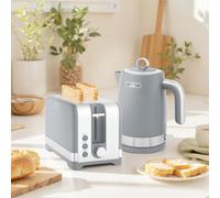 Homcom 3000W Rapid Boil Kettle And Toaster Set With Otter Thermostat, Grey