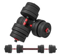 HOMCOM 30kg 2 IN 1 Adjustable Dumbbells Weight Set for Body Fitness