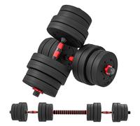 HOMCOM 30kg Adjustable 2 IN 1 Barbell Dumbbells Weight Set for Body Fitness