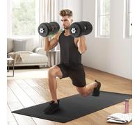 HOMCOM 30Kg Adjustable Dumbbells Weight Set Hand Weight For Body Fitness, Black