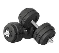 HOMCOM 30KG Adjustable Dumbbells Weight Set Hand Weight for Body Fitness