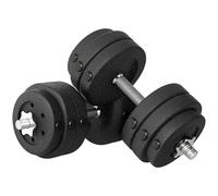 HOMCOM 30KG Adjustable Dumbbells Weight Set Hand Weight for Body Fitness - 43L x 18W x 7.5Hcm