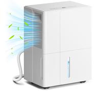HOMCOM 30L/Day Low-Energy Dehumidifier with 4.7L tank, 24H Timer , Electric Moisture Air De-Humidifier with 2 Speed Modes, White Aosom UK