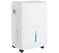 HOMCOM 30L/Day Quiet Dehumidifier w/ Auto-Clean Filter, 4L Water Tank, 24H Timer, Portable Air Dryer for Home Laundry Room Bedroom Basement, White Aosom UK
