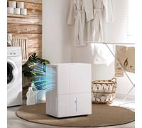 HOMCOM 30L/Day Dehumidifier with Activated Carbon Air Filter, Continuous Drainage, 4.7L Water Tank, 24H Timer, Dehumidifier for Home Damp, Bedroom, Condensation, Mould, Laundry Drying