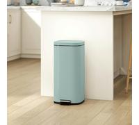 HOMCOM 30L Kitchen Bin, Pedal Bin with Lid, Removable Inner Bucket - Green - 29L x 36W x 59.5H cm