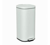 HOMCOM 30L Kitchen Bin with Lid Compact Pedal Bin Soft-Close Green | Stay-Open Lid, Removable Inner Bucket, Fingerprint-Resistant, Kitchen, Home Office, Bedroom